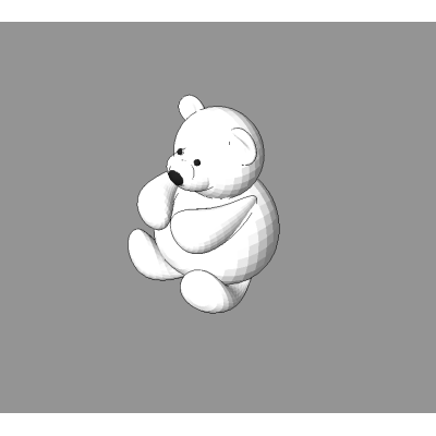Cozy Teddy Bear 3D Model