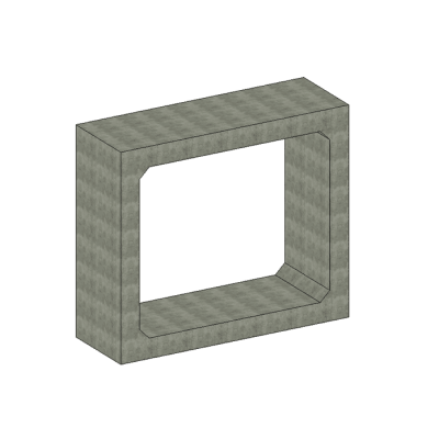 Box culvert 3x2.3x1.2 m concrete