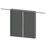 Revit Door Families: Your Free and Parametric Library for 2026 6 Sliding door with cladding - 2 Panels embedded in the wall