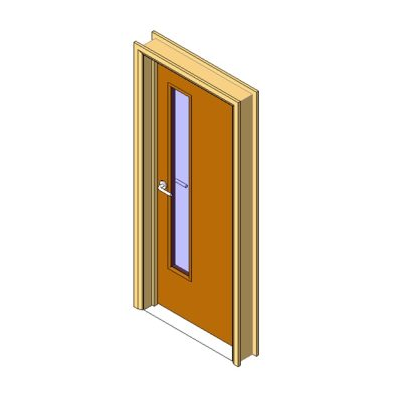 Entry - 02 21 Wooden door with modern vision panel
