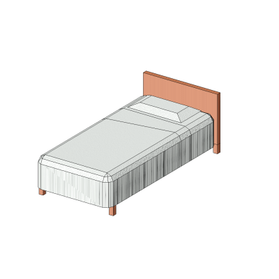 Single Bed with Headboard