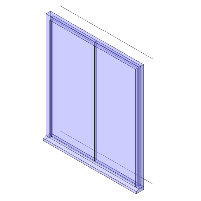 Sliding window with dual-pane design