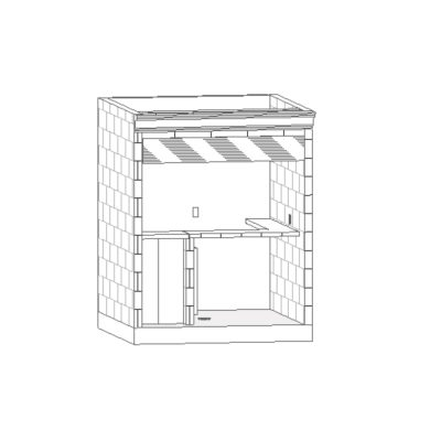 Built-In Cabinet with Shelves