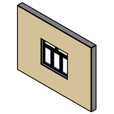 Aluminium Windows - Outward Opening - 3 Lower and 2 Upper 8070