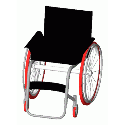 Sports wheelchair with modern frame