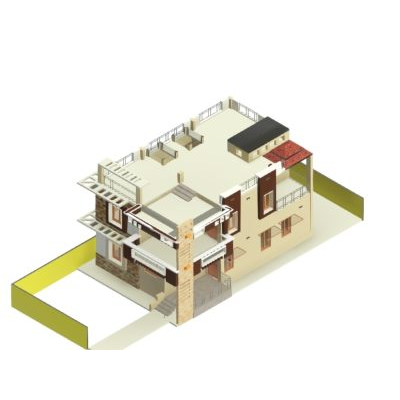 Residential duplex house in revit