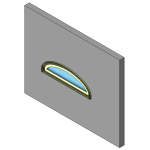 Sliding patio door modern elliptical sash