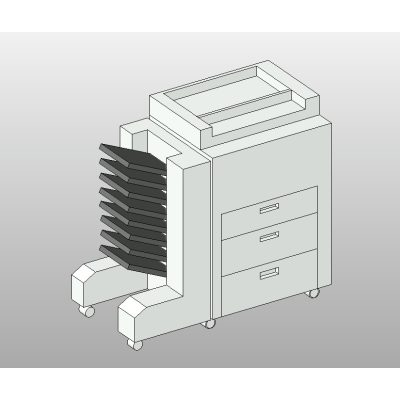 Office copier with sorter trays