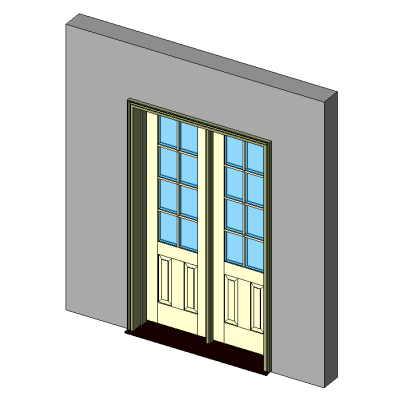 Kolbe Ultra Series Inswing Entrance Door 2-Wide 2-Panel Handicap Sill Units 6558
