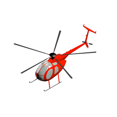 Red Utility Helicopter