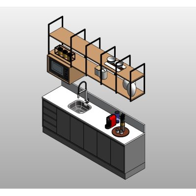 Kitchen Set with Wine Rack