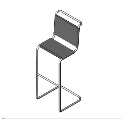 Sleek Black Office Stool