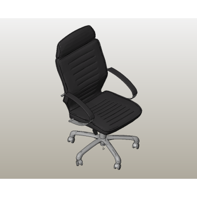 High-back leather executive office chair
