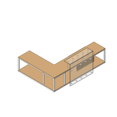 Corner Reception Counter