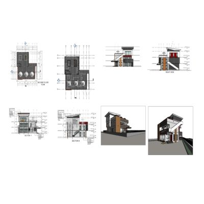 Mini commercial building 3d
