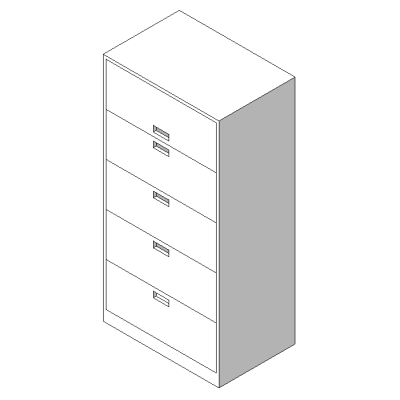 Cabinet File - Lateral 5 Drawer