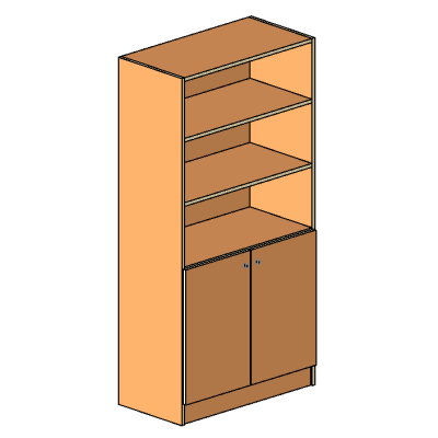 Bookshelf with Cabinet
