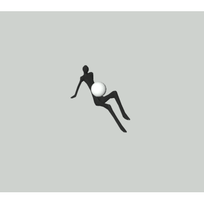 Abstract reclining figure sculpture