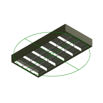 M ceiling light - Rectangular parabolic