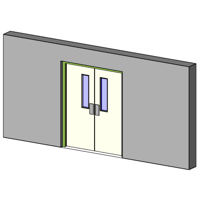 Double action double door