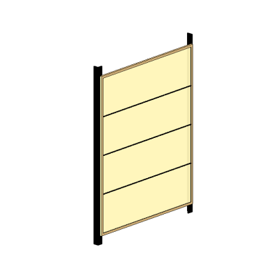 Translucent partition wall with modern frame