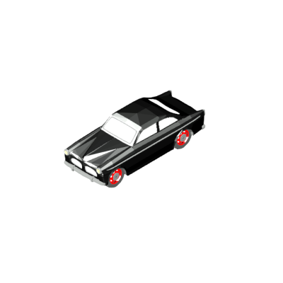 Sleek Black Muscle Car