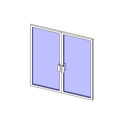 Double door with detailed porthole windows 10 Glass double door with modern handles