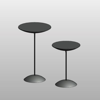 Set of Two Modern Round Tables