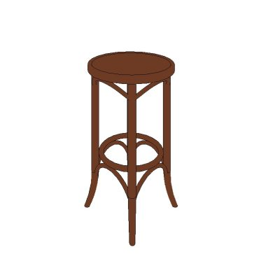 Bentwood Backless Bar Stool