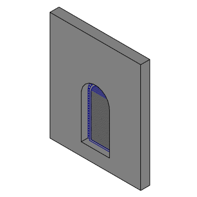 Arch Head Louver with Brick Arch Trim 1914