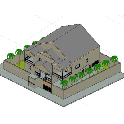 Plan of a spacious and modern r+1 house - revitalized 2021