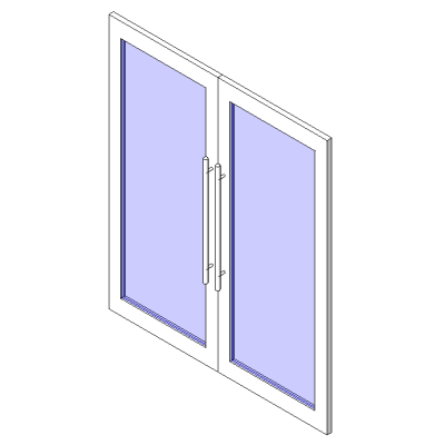 Full-Lite Double Swing Door