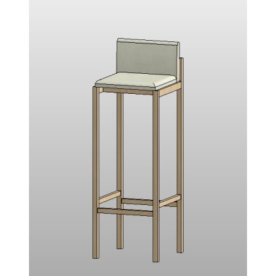Upholstered High Bar Stool