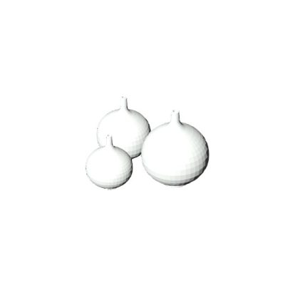 Three White Spherical Vases