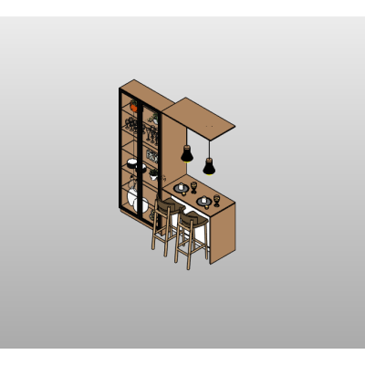 Breakfast Nook with Display Cabinet