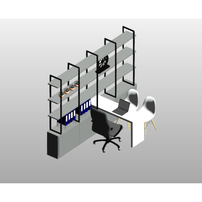 Workstation with Shelving