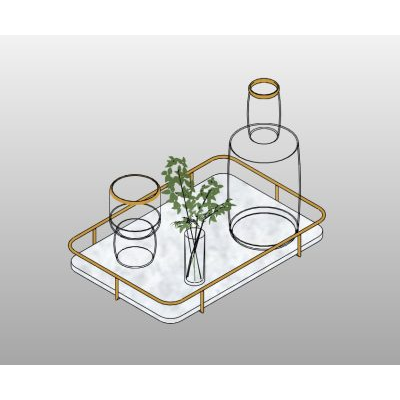 Glass Organizer Tray