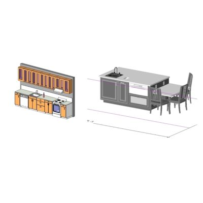 Complete kitchen furniture