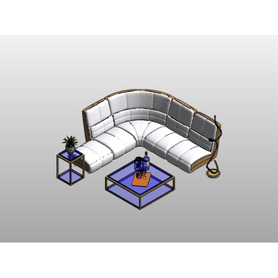 Curved Sofa Set