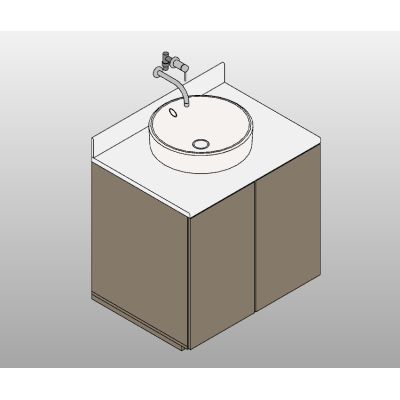 Vanity with Vessel Sink