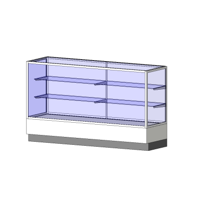 Glass display cabinet modern retail