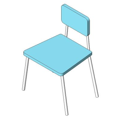 School Chair Design 3D