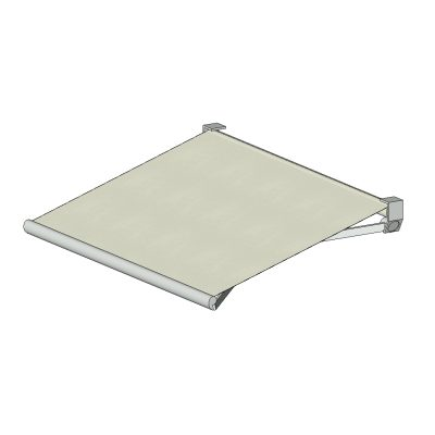 Retractable awning with folding arms