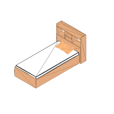 Classic Bed with Wooden Headboard