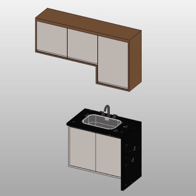 Kitchen Cabinet Set with Sink