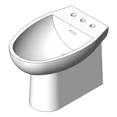Floor-mounted bidet detailed fixture