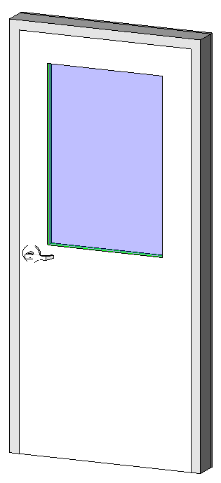 HM Frame Door - Exterior Single with Half Lite 3896