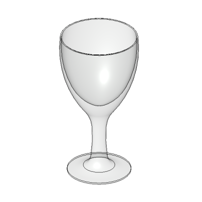 Wine glass realistic