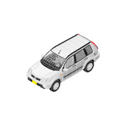 White Compact SUV Car
