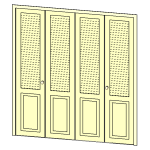 Revit Door Families: Your Free and Parametric Library for 2026 3 Placard double pliante - Haut persienne